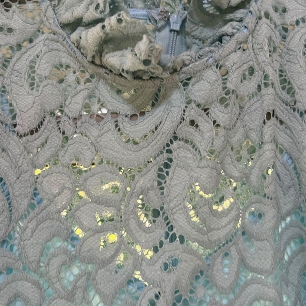 Beautiful Patterned Blue Dress - Picture 4 of 8